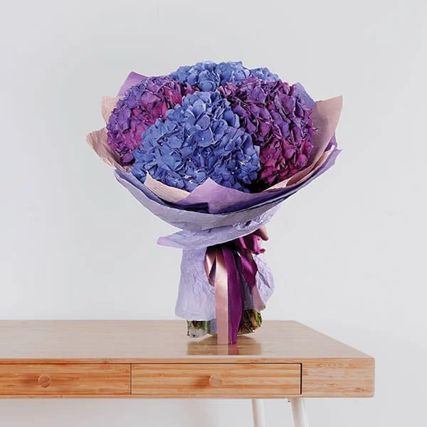 26 Blue Hydrangea Bouquet
