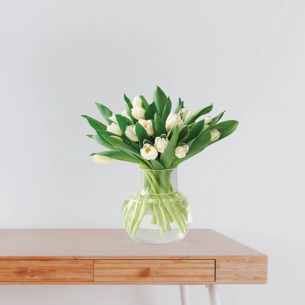 27 White Tulip Bouquet