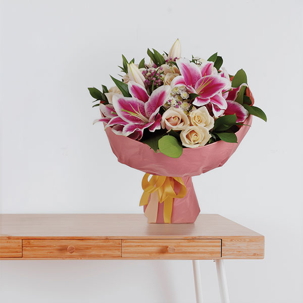 Roses and Stargazer Bouquet