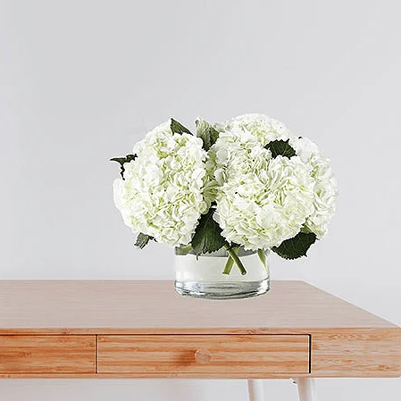 43 White Hydrangea Bouquet