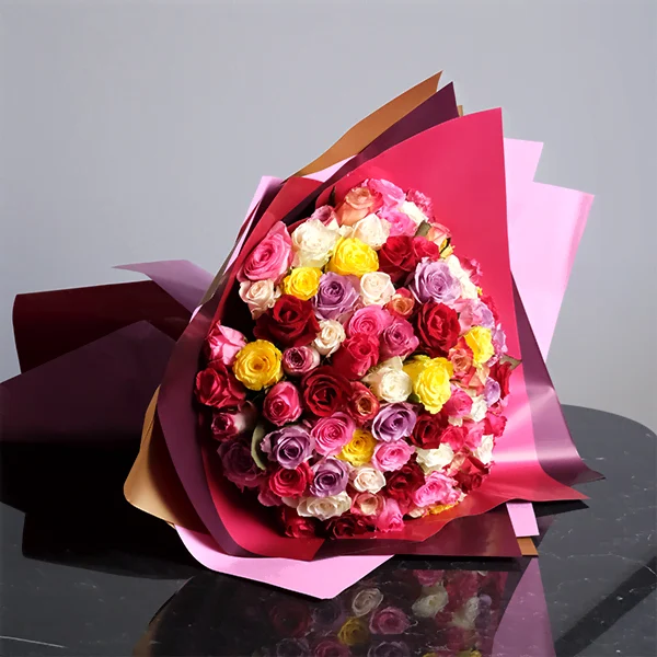 5-1 Blooming Elegance Colorful Roses